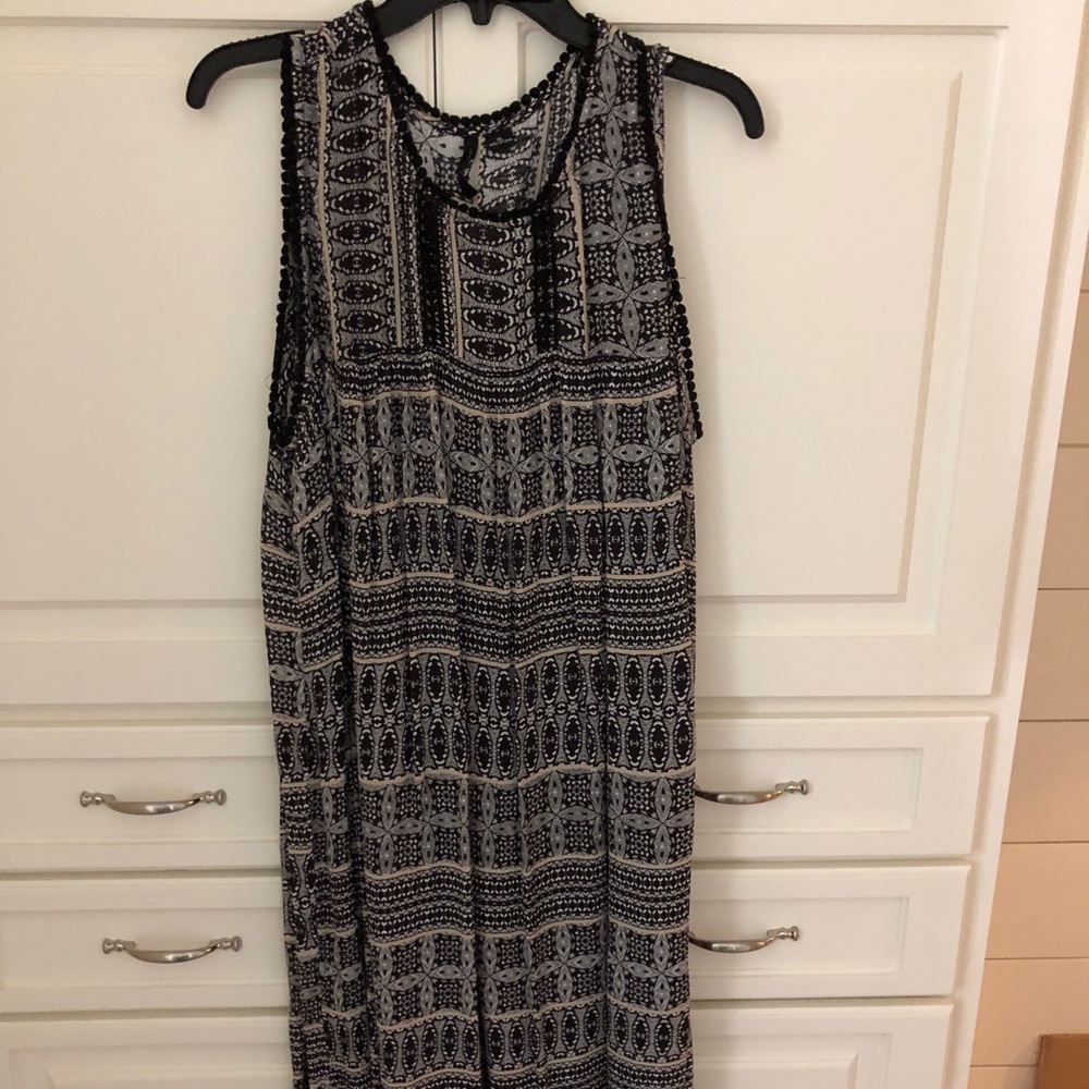 Black and brown dress